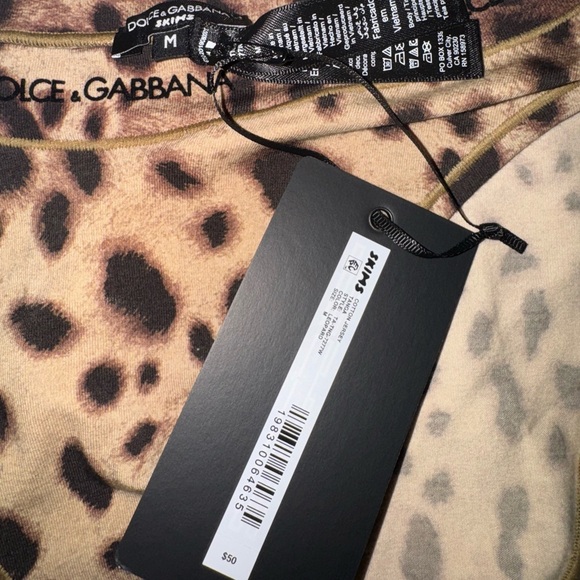 SOLD 🐆 NWT Dolce&Gabbana X SKIMS Cotton Jersey Cheeky Tanga Size M🐆 - Picture 8 of 9